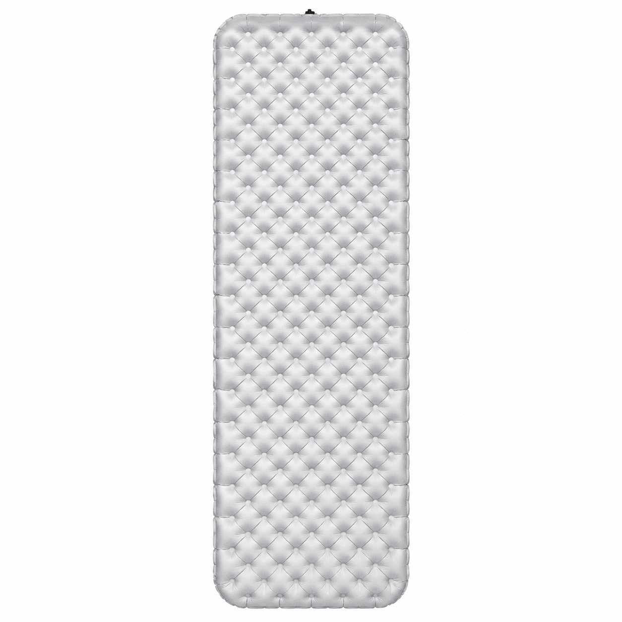 Inflatable Sleeping Pad – Ultralight Camping & Hiking Mat A white inflatable sleeping pad with a diamond-quilted pattern, shown vertically against a plain white background.