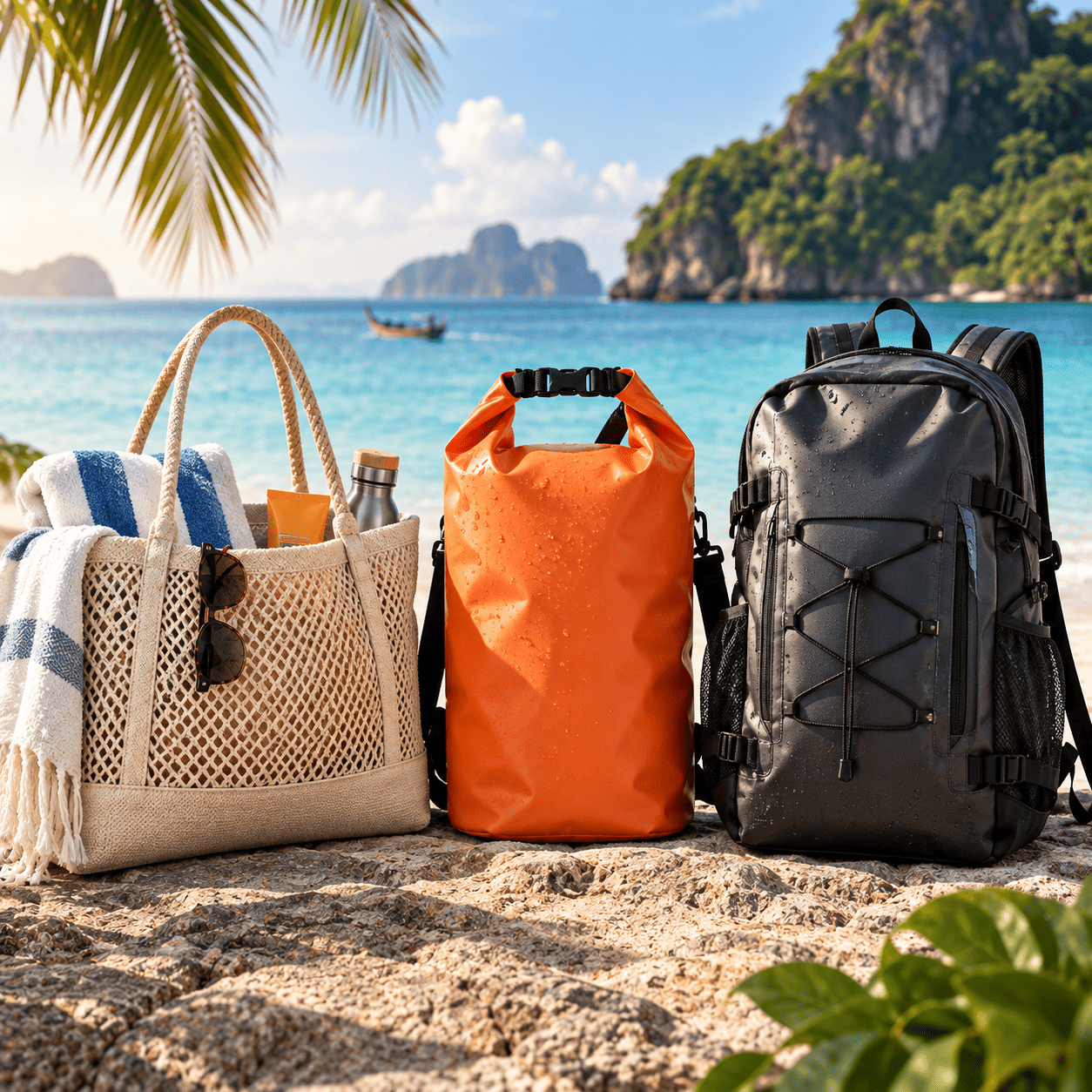 Beach Bag vs. Dry Bag vs. Waterproof Backpack