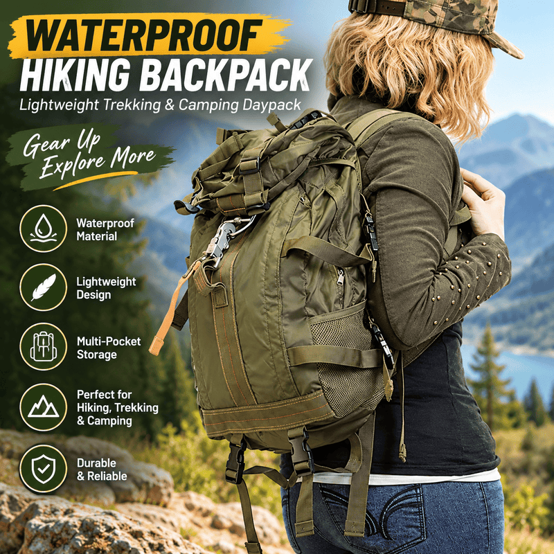Gray backpack with black straps and a yellow zipper on a white background