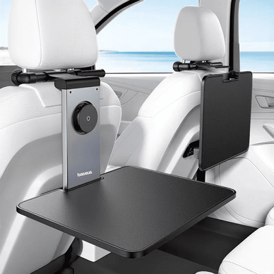 Foldable Car Back Seat Tray – Laptop Desk, Cup & Phone Holder