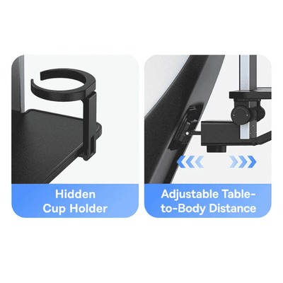 Foldable Car Back Seat Tray – Laptop Desk, Cup & Phone Holder