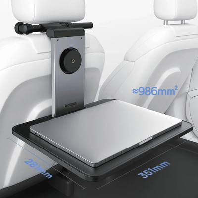 Foldable Car Back Seat Tray – Laptop Desk, Cup & Phone Holder