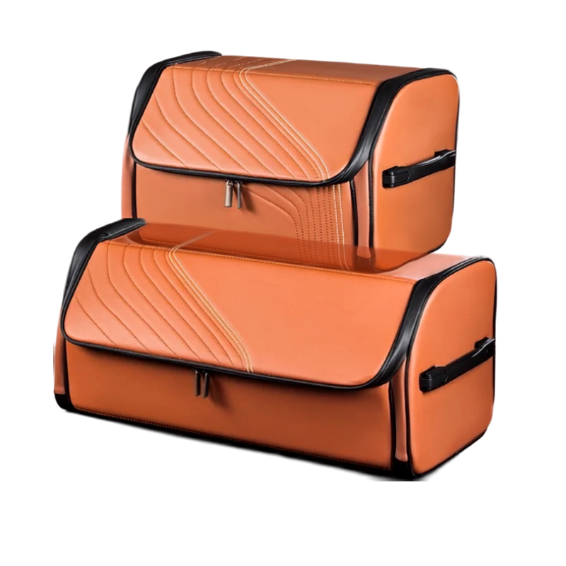 Luxury Leather Car Trunk Organizer – Large Foldable Storage Box