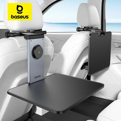 Foldable Car Back Seat Tray – Laptop Desk, Cup & Phone Holder