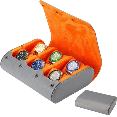 6-Slot Watch Travel Case – Portable Watch Roll & Storage Organizer