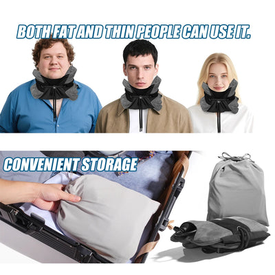 Inflatable Travel Neck Pillow – Adjustable Neck & Shoulder Support