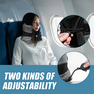 Inflatable Travel Neck Pillow – Adjustable Neck & Shoulder Support