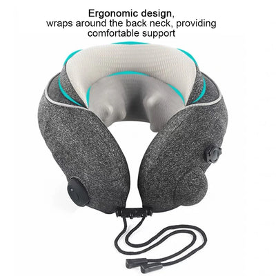 Inflatable U-Shaped Travel Neck Pillow – Portable Neck Support