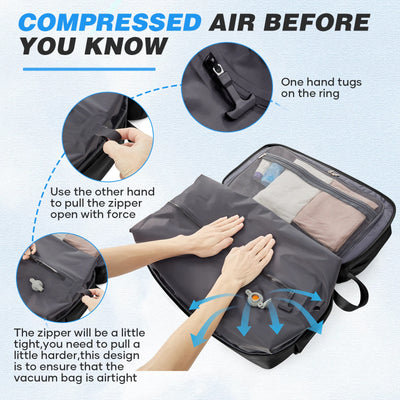 Vacuum Compression Cabin Bag with Pump – Large Capacity Travel Bag