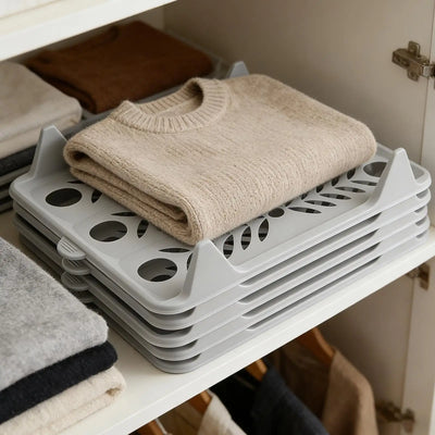 Stackable Clothes Organizers – 5-Piece Interlocking Shirt & T-Shirt Storage