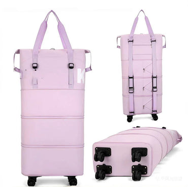 Large Capacity Foldable Travel Bag with Wheels