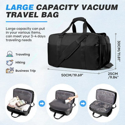 Vacuum Compression Cabin Bag with Pump – Large Capacity Travel Bag
