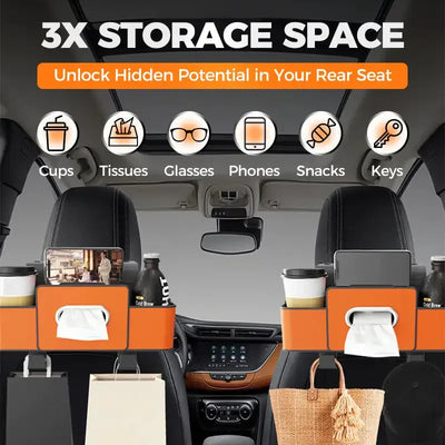 Car Seat Back Organizer – Waterproof Hanging Storage Bag
