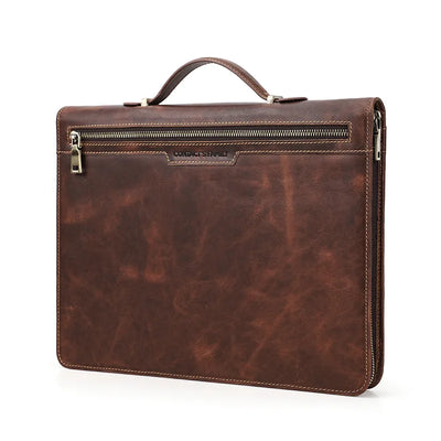 Leather Portfolio Organizer for MacBook & iPad – Travel Document Bag