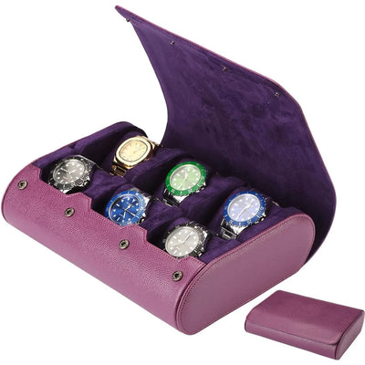 6-Slot Watch Travel Case – Portable Watch Roll & Storage Organizer