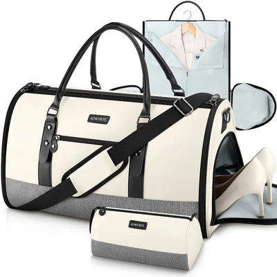 Convertible Garment Duffel Bag with Shoe & Toiletry Compartments