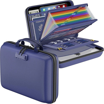 Fireproof Waterproof Document Bag – Portable Hard Case for Passports & Certificates