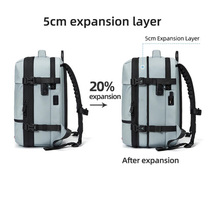 Vacuum Compression Laptop Backpack – USB Charging Travel & Hiking