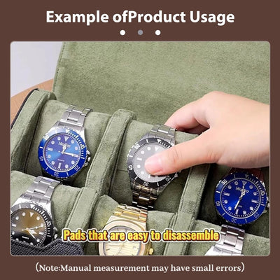 6-Slot Watch Travel Case – Portable Watch Roll & Storage Organizer