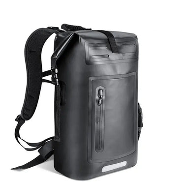 Black backpack with a zipper pocket on a white background, labeled '35L'.
