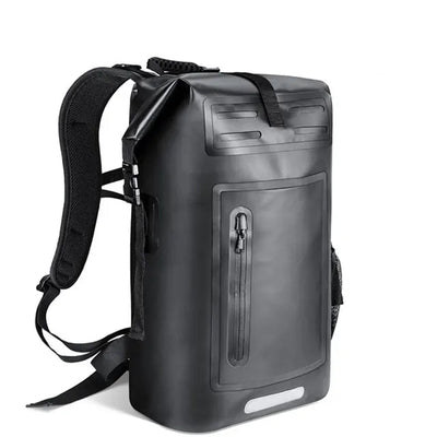 Black backpack with a zipper pocket on a white background, labeled '35L'.