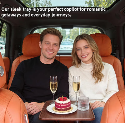 Car Fold-Down Tray – Adjustable Food & Drink Holder