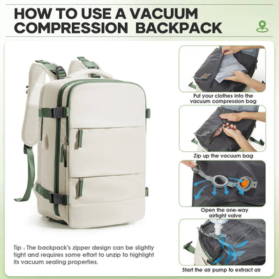 Vacuum Compression Travel Backpack – Waterproof Business Bag