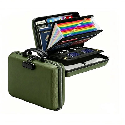 Fireproof Waterproof Document Bag – Portable Hard Case for Passports & Certificates