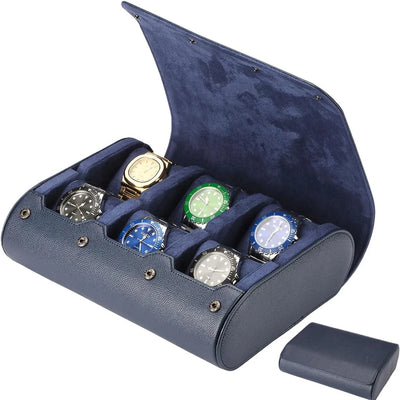 6-Slot Watch Travel Case – Portable Watch Roll & Storage Organizer