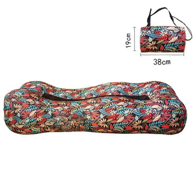 Floral-patterned ukulele case with dimensions and Otautau branding on a white background
