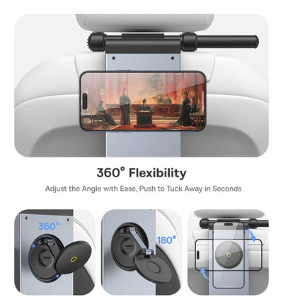 Foldable Car Back Seat Tray – Laptop Desk, Cup & Phone Holder