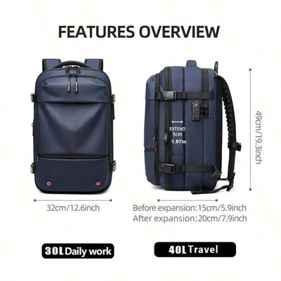 Compressible Travel Backpack – Expandable Outdoor Hiking Backpack