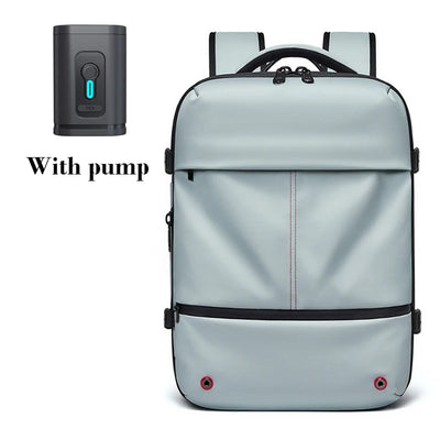 Vacuum Compression Laptop Backpack – USB Charging Travel & Hiking