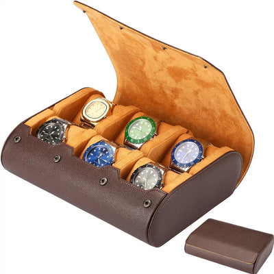 6-Slot Watch Travel Case – Portable Watch Roll & Storage Organizer