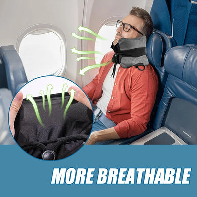 Inflatable Travel Neck Pillow – Adjustable Neck & Shoulder Support
