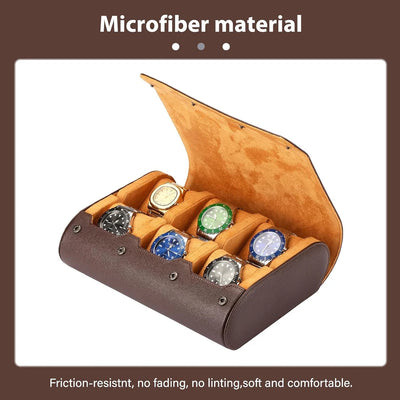 6-Slot Watch Travel Case – Portable Watch Roll & Storage Organizer
