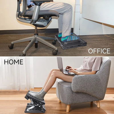 Height Adjustable Under Desk Footrest – Ergonomic Foldable Office Foot Support
