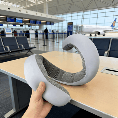 360° Adjustable Travel Pillow – Foldable U-Shaped Neck Support
