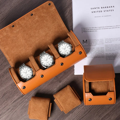 6-Slot Watch Travel Case – Portable Watch Roll & Storage Organizer