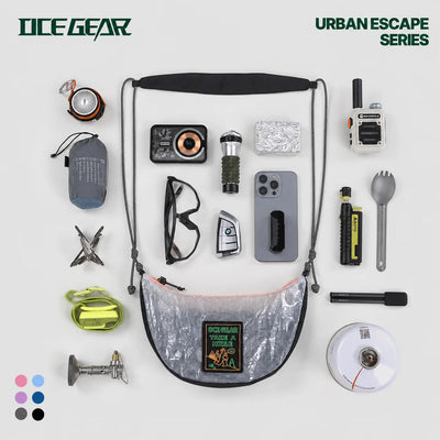 Ultralight Mesh Sling Bag – Waterproof Half Moon Crossbody Bag