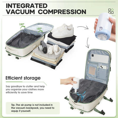 Vacuum Compression Travel Backpack – Waterproof Business Bag