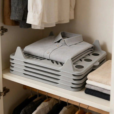Stackable Clothes Organizers – 5-Piece Interlocking Shirt & T-Shirt Storage