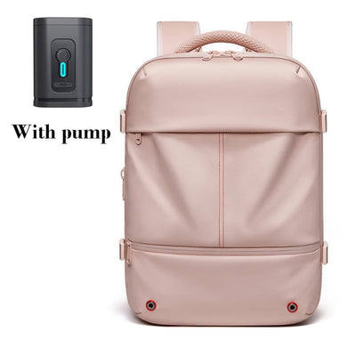 Vacuum Compression Laptop Backpack – USB Charging Travel & Hiking