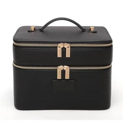 Travel Makeup Bag for Women – Large Double-Layer Cosmetic Organizer