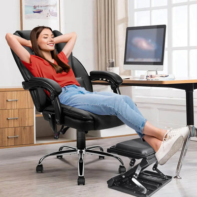 Height Adjustable Under Desk Footrest – Ergonomic Foldable Office Foot Support