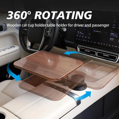 Car Fold-Down Tray – Adjustable Food & Drink Holder