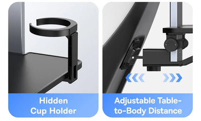 Foldable Car Back Seat Tray – Laptop Desk, Cup & Phone Holder