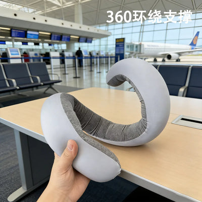 360° Adjustable Travel Pillow – Foldable U-Shaped Neck Support