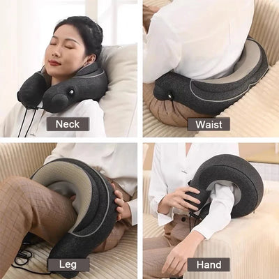 Inflatable U-Shaped Travel Neck Pillow – Portable Neck Support