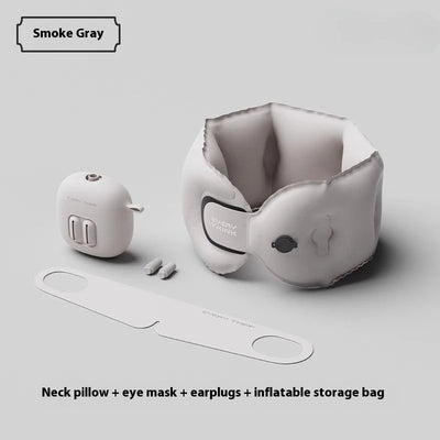 U-Shaped Inflatable Travel Pillow – Foldable Portable Neck Support Cushion